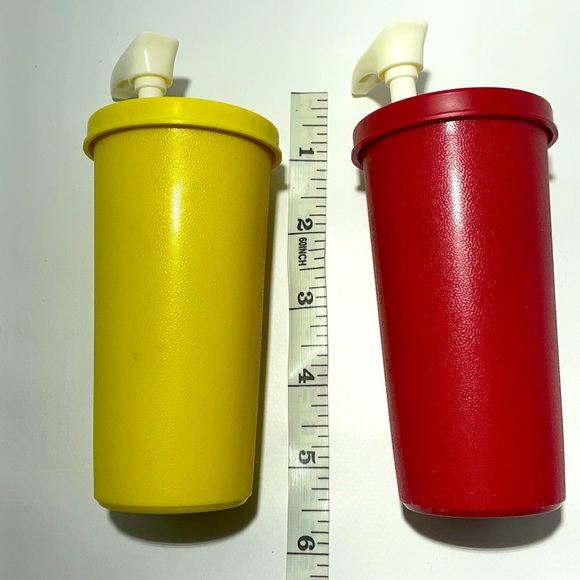 Vintage Tupperware Ketchup and Mustard Pump Dispensers! - Picture 8 of 8